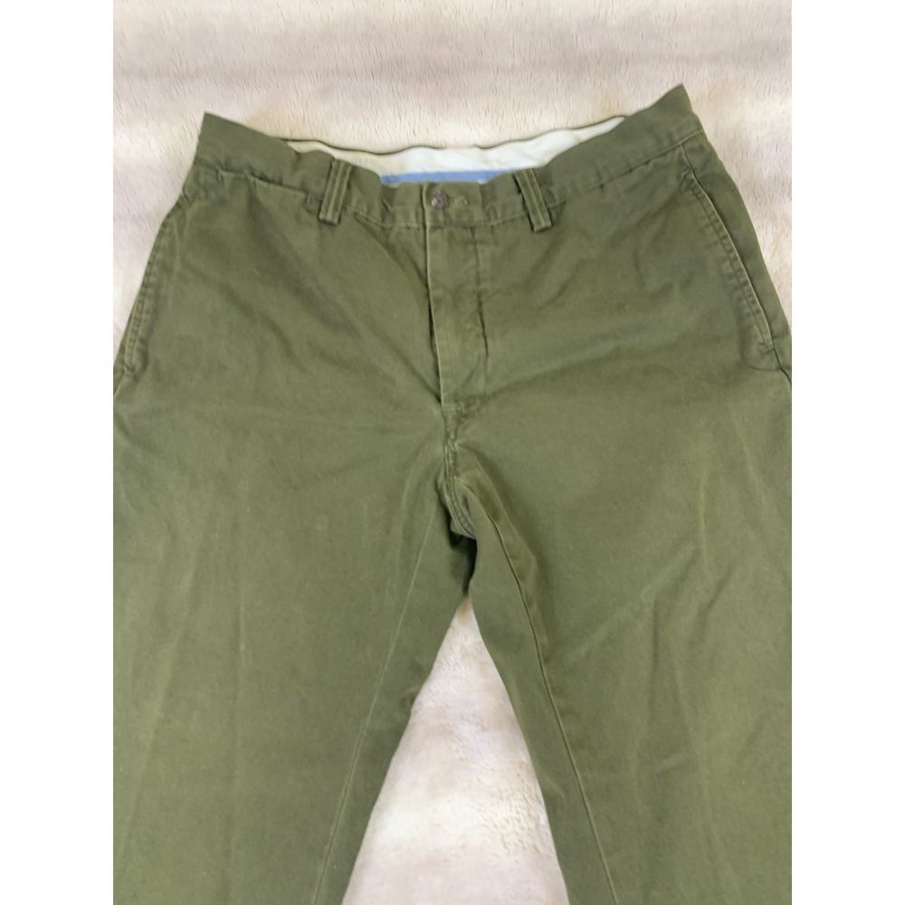 Polo Ralph Lauren Bedford Chino Pants Mens Green Classic Fit Cotton Casual 32x29 - Picture 2 of 9